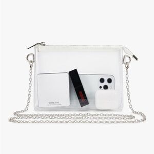 Clear Crossbody Bag with Chain Strap
